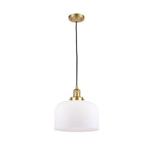 Bell - 1 Light Cord Hung Mini Pendant In Industrial Style-8 Inches Tall and 12 Inches Wide - 1 of 1