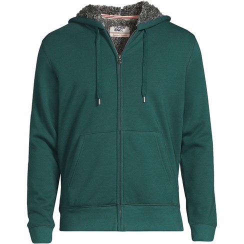 Lands' End Men's Serious Sweats Full Zip High Pile Fleece Hoodie - Large -  Deep Balsam : Target