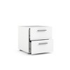 FurniFact,Modern White 2 Drawer Nightstand - Stylish Bedroom Nightstand with Drawers - 4 of 4
