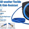 3/8in x 50ft Air Hose Reel Retractable, Heavy Duty Flex Hybrid Air Compressor Hose Reel with 9-Pattern Nozzle, Max 300PSI, Wall/Ceiling Mounted - 3 of 4