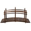 Outsunny 7.5' Wooden Arch Garden Bridge, Safety Rails for Backyard Ponds, Creeks, Streams - 4 of 4