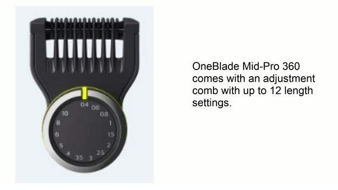 Philips Norelco OneBlade 360 Mid-Pro Rechargeable Men&#39;s Electric Shaver and Trimmer - QP6531/70, 2 of 16, play video