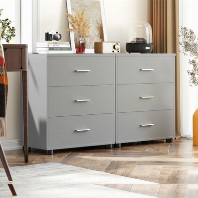 Aheaplus  Wooden 6-Drawers Dressers with Storage, Closet Storage Cabinet and Nightstand