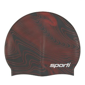 Sporti Sonar Waves Silicone Swim Cap - 1 of 4