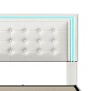 CAVINAS Full/King Size Modern Platform Bed Frame with LED Lights Headboard & 4 Storage Drawers,No Box Spring Needed - 4 of 4