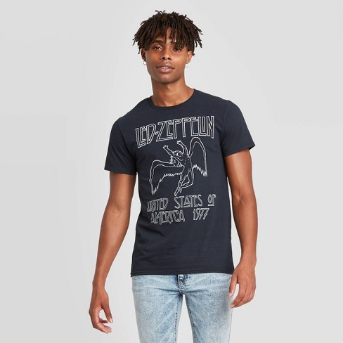 Men's Led Zeppelin Short Sleeve Graphic Crewneck T-shirt - Black : Target