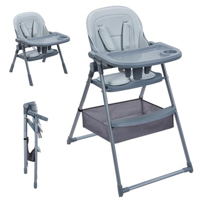 Image of Whizmax 2 in 1 Baby High Chair, Foldable Convertible High Chairs with Removable Tray and Detachable Cushion, Height Adjustable Toddler Feeding Chair
