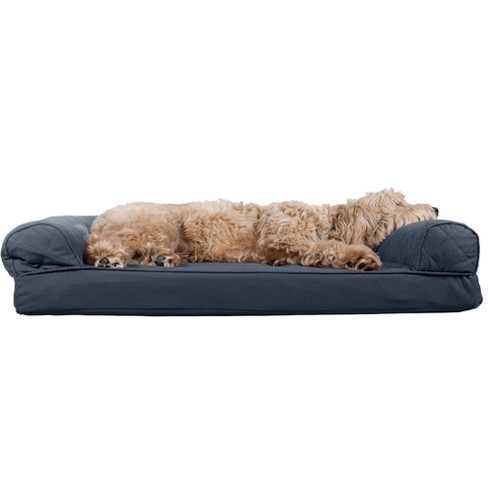 Furhaven Faux Fleece & Chenille Soft Woven Memory Foam Sofa Dog Bed - Jumbo  Plus, Cream : Target