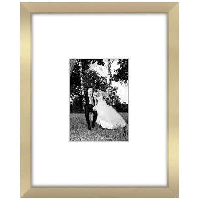Americanflat 11x14 Picture Frame with shatter-resistant glass - Displays 5x7 With Mat and 11x14 Without Mat - Available in a variety of Colors