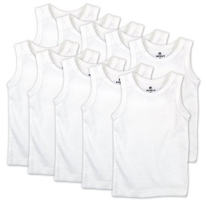 Honest Baby 10-Pack Honestly Pure Organic Cotton Sleeveless Muscle T-Shirts - 1 of 2