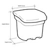 FCMP Outdoor 37 Gallon Salt and Sand Storage Bin, Multipurpose Deck Box for Patio, Porch or Shed, Industrial Large Container for Outdoor Storage, Grey - 2 of 4