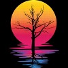 Men's Design By Humans Lone Tree Retro Spring Sunset By kirikpantai Tank Top - 2 of 2