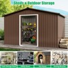 TROPOW 10x10 FT Outdoor Storage Shed, Metal Garden Shed with Lockable Door, and Sloped Roof, Utility Metal Tool Storage Sheds for Backyard - 3 of 4