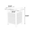 VisioGear Bar Serving Cart with Storage Cabinet, Wheels and Extended Table Top, Side Handle for Patio Kitchen, Brown, 29.92“*22.44"*33.46" - 3 of 4