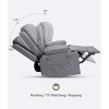 Jojoka Recliner Chair for Adults, Manual Leather Sofa with Cup Holders & Side Pockets, Comfy Lounge Chair for Living Room - 3 of 4