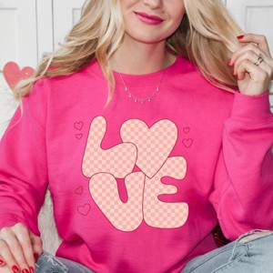 Simply Sage Market Valentines Love Pink Sweatshirt - 1 of 4