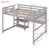 NicBex Smart Twin/Full Size Loft Bed with Desk & Shelves,Space-Saving Twin Loft Bed with Built-in Study Area,Writing Board,Loft Bed for Kids,Teens - 3 of 4