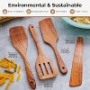 Attop Wooden Spatula for Cooking, Teak Spatulas for Kitchen Use Wooden Cooking Utensils Set of 4 - 4 of 4