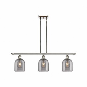 Bella - 3 Light Stem Hung Island In Industrial Style-10 Inches Tall and 36 Inches Wide - 1 of 1