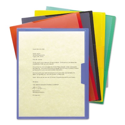 Smead Organized Up Poly Opaque Project Jackets Letter Assorted 5/Pack 85740