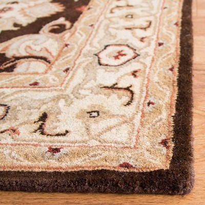 Espresso and Ivory Hand-Tufted Wool 2' x 3' Area Rug