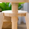 Guidecraft Adjustable Drafting Wooden Stool- Drafting Chair for Kids, 16in-18in | Toddler Swivel Stool for Kids' Art Studio, Classroom Seating - 3 of 4