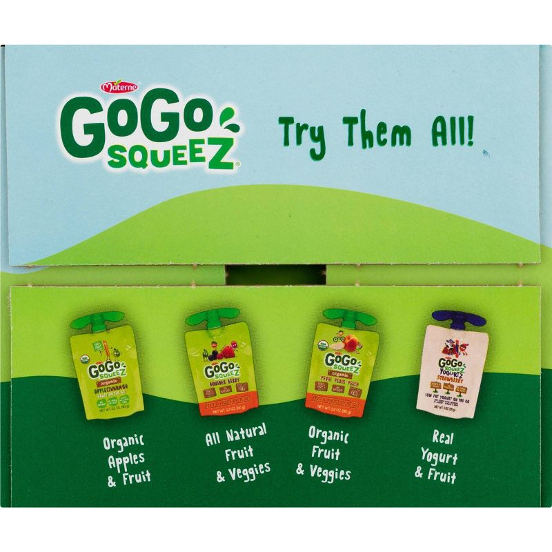 GoGo squeeZ Applesauce, Variety Apple/Cinnamon - 3.2oz/20ct, 6 of 8