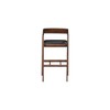 Alder Bay Amador Barstool Black: Modern Upholstered, Wood Legs, Fixed Height 29.92", No Assembly Required - 3 of 4