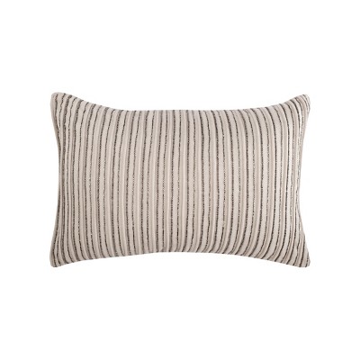 EY Essentials 14" x 22" Graphite Stripe Pillow