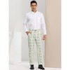 Lars Amadeus Men's Slim Fit Flat Front Plaid Business Formal Pants - 3 of 4