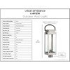 Urban Ambiance Luxury Modern Farmhouse Outdoor Post Light 26''H x 9.75''W,  Stainless Steel Finish,  Darwin Collection, UHP1270 - 3 of 4