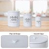 Kitchen Canisters Set, 3 Pcs Vintage Food Storage Containers with Airtight Lids - Farmhouse Coffee Tea Sugar Jars for Countertop - 4 of 4