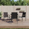 vidaXL 5 Piece Patio Dining Set Black Textilene and Steel - 2 of 4