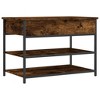vidaXL Shoe Bench Smoked Oak 27.6 in.x16.7 in.x19.7 in. Engineered Wood - 2 of 4