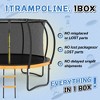 Jump Into Fun 12FT Pumpkin Curved Pole Trampoline With Safety Net, Ladder, Four W-shaped Legs And A Metal Circular Frame For Kids And Adults - 3 of 4