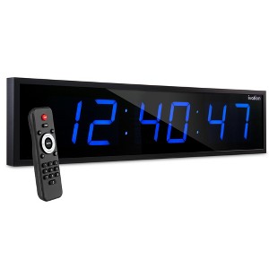 Ivation Large Digital Wall Clock, LED Display with Timer - 1 of 4