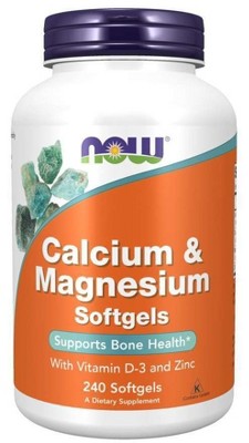 Cal-Mag + D Softgel - Easily Absorbed by Now Foods  -  240 Softgel