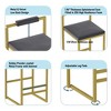 PAGED Modern Velvet Upholstered Bar Stools Counter Height Dining Chairs with Metal Frame, Velvet Foam Padding for Home Pub, Set of 2 - 2 of 4
