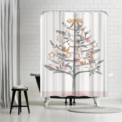 Ginger Bread Tree Ii by PI Creative Holiday Collection Shower Curtain - Americanflat