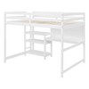 NicBex Full Size Bunk Bed with Desk Loft Bed Pine Bed Frame with Writing Board, 3 Shelves, Ladder and Guardrail, No Box Spring Required - 3 of 4