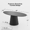 Dovelina 3 Color Options 67in Oval Dining Table for 6 People - 4 of 4