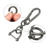 Unique Bargains Car Keychains Holder Silver Tone Titanium Tone 1 Set - 4 of 4