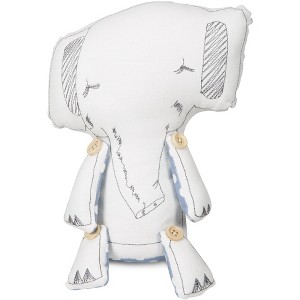 Pavilion Gift Company - Elis the Elephant - 9.5" Elephant Stuffed Animal/Door Stopper - Stuffed Animals - 1 of 4