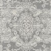 LIVN CO. Boho Distressed Medallion Woven Area Rug, Cream/Grey - 3 of 4