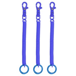 Unique Bargains Retractable Coil Springs Keychain 3 Pcs - 1 of 4