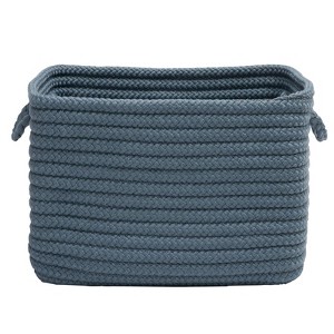 Colonial Mills Modern Farmhouse Home Basket, 12"x8"x10", Antique Blue - 1 of 1