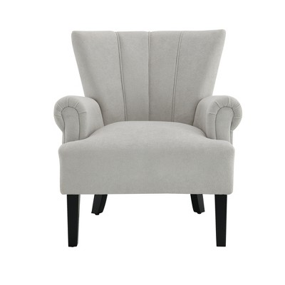 Christopher Knight Home Lindenii Polyester Wingback Accent Chair with Wood Legs