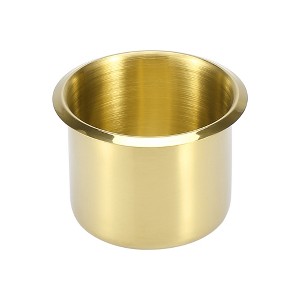 Unique Bargains Stainless Steel Universal Cup Drink Holder Replacement for Boats RVs Gold Tone 2.17"x3.15" - 1 of 4