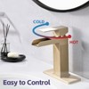 PAGED Waterfal Bathroom Faucets Single Handle Bathroom Sink Faucet Modern Vanity Basin Faucet with Deck Plate & Overflow Pop Up Drain - 4 of 4