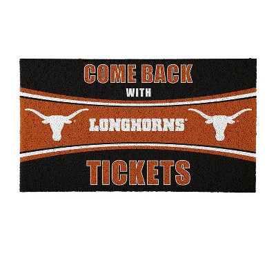 Evergreen Come Back with Tickets University of Texas 28" x 16" Woven PVC Indoor Outdoor Doormat